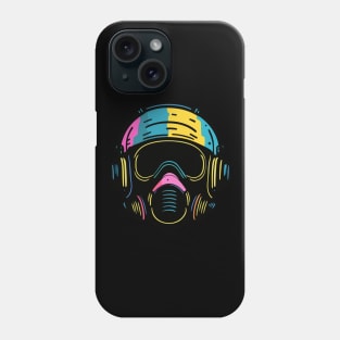 colorful gas mask design Phone Case