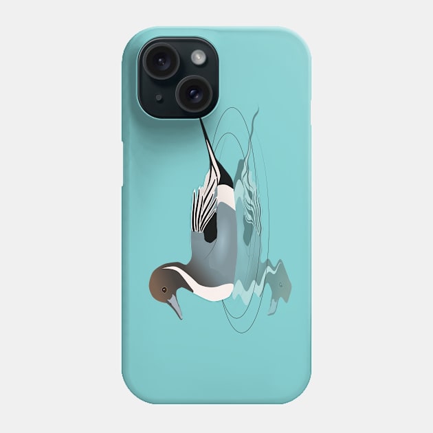 A vector illustration of a northern pintail Phone Case by Bwiselizzy