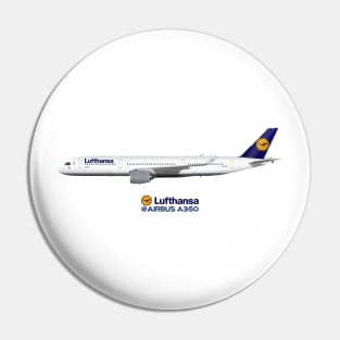 Illustration of Lufthansa Airbus A350 Pin