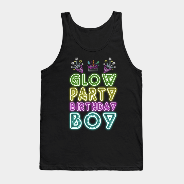 Discover Glow Party Birthday Boy Shirt Party Gift Retro - Glow Party - Tank Top