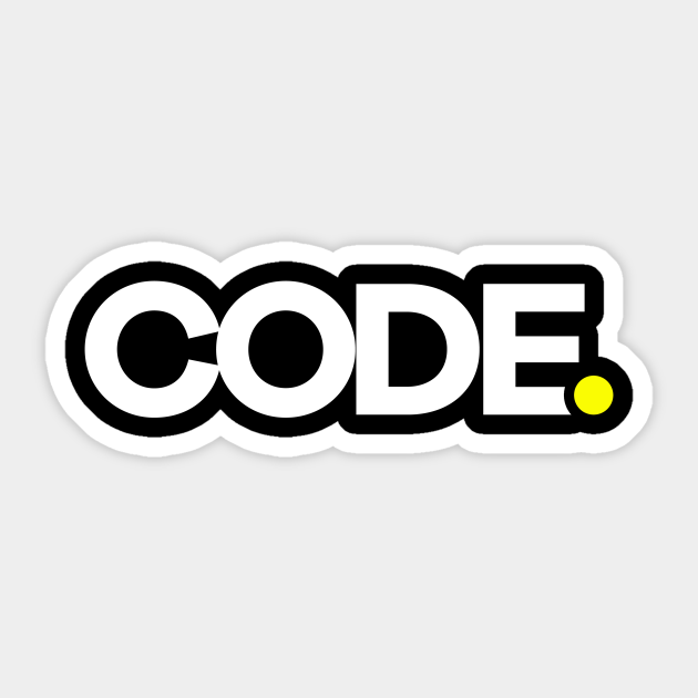 Code. - Code - Sticker | TeePublic