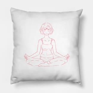 Yoga girl. Pillow