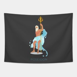 Poseidon Greek Mythology Tapestry