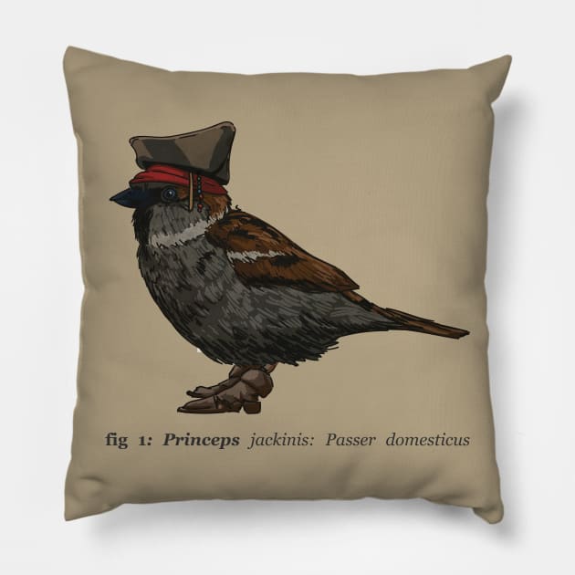 Captain Jack Sparrow Pillow by DuncanMaclean