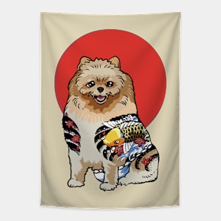 Yakuza  Pomeranian Tapestry