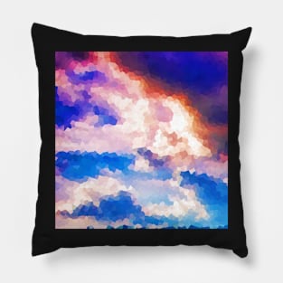 Pixelated Colorful Clouds Pillow