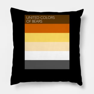 united colors of bears flag Pillow