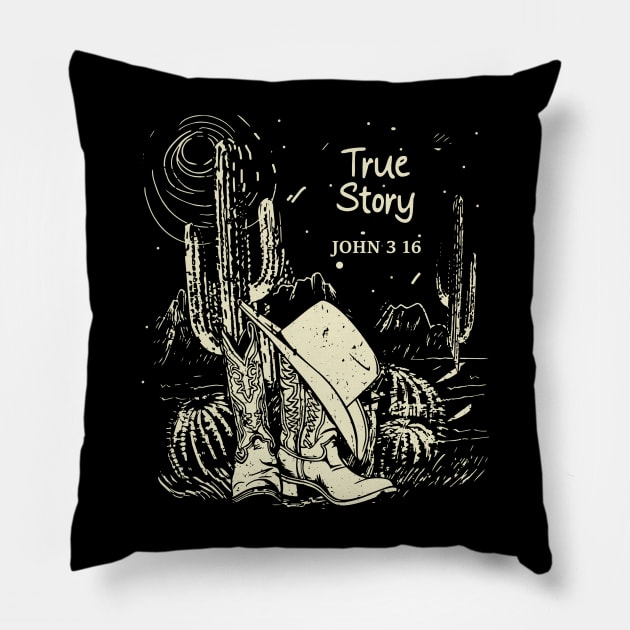 True Story Boots Desert Pillow by Beard Art eye