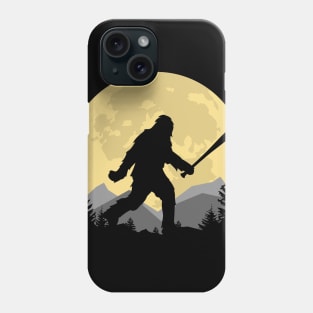 Bigfoot Baseball Funny Sasquatch with a Bat Phone Case