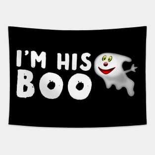 I'm His Boo Halloween Couples Gifts Tapestry