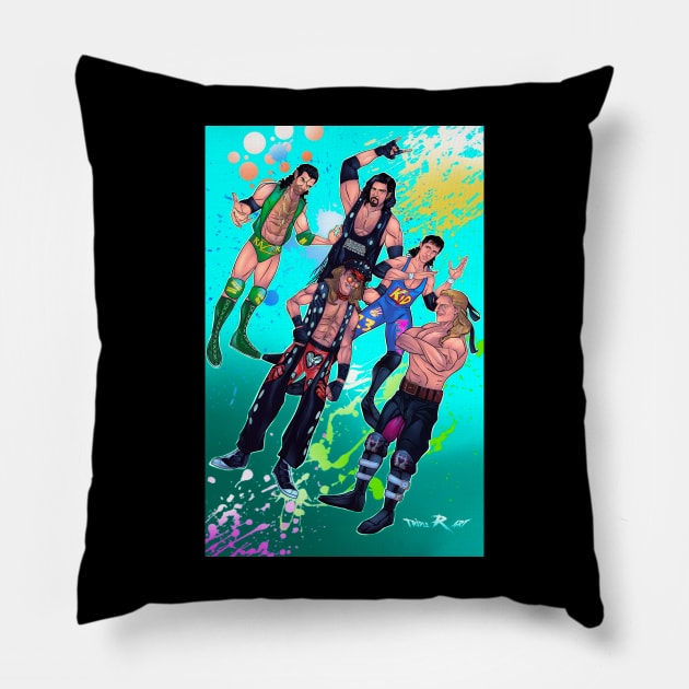The Curtain Call 2 WrestlingArt Pillow by Triple R Art