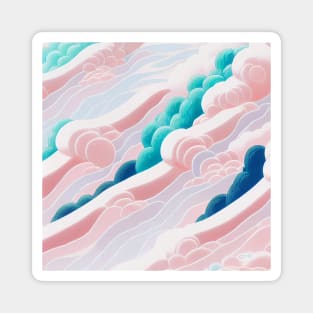 Pastel flowing clouds Magnet