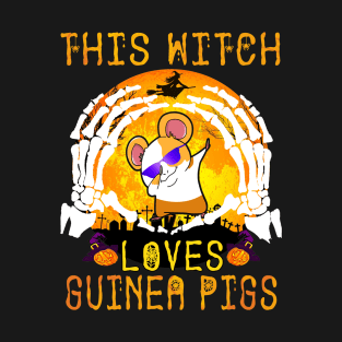 This Witch Loves Guinea Pigs Halloween (139) T-Shirt