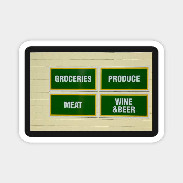 grocery sign Magnet by sma1050