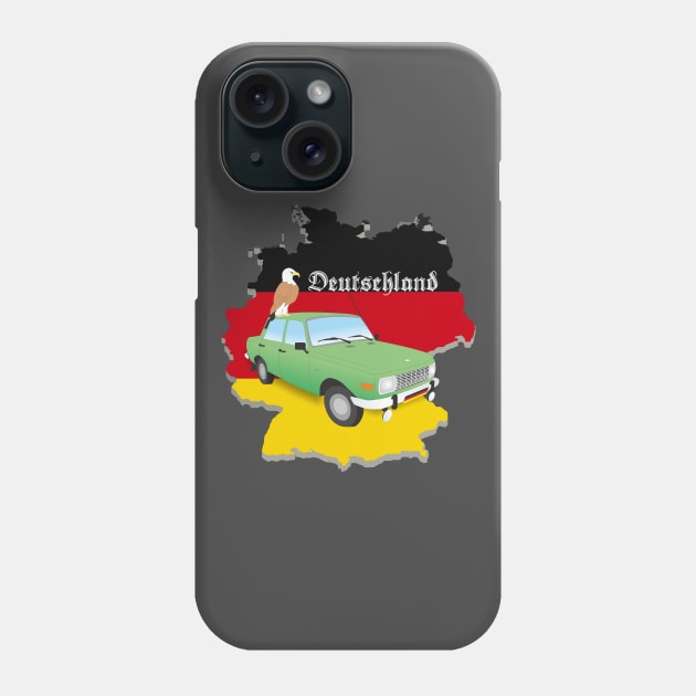 Germany Eagle and Wartburg Emblem Phone Case by NorseTech