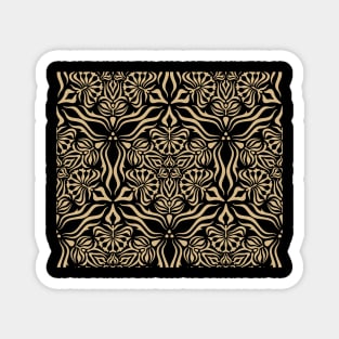 hexagonal floral pattern Magnet