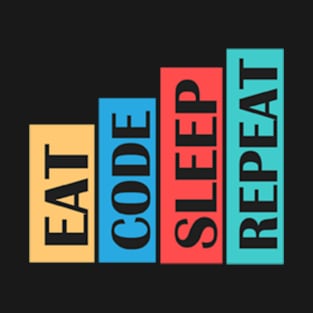 It works like this; Eat Code sleep repeat T-Shirt