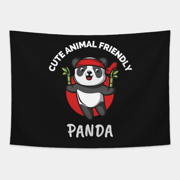 Cute Animal Friendly Panda - Gift Ideas For Animal and Panda Lovers - Gift For Boys, Girls, Dad, Mom, Friend, Panda lovers - Panda Lover Funny Tapestry by Famgift