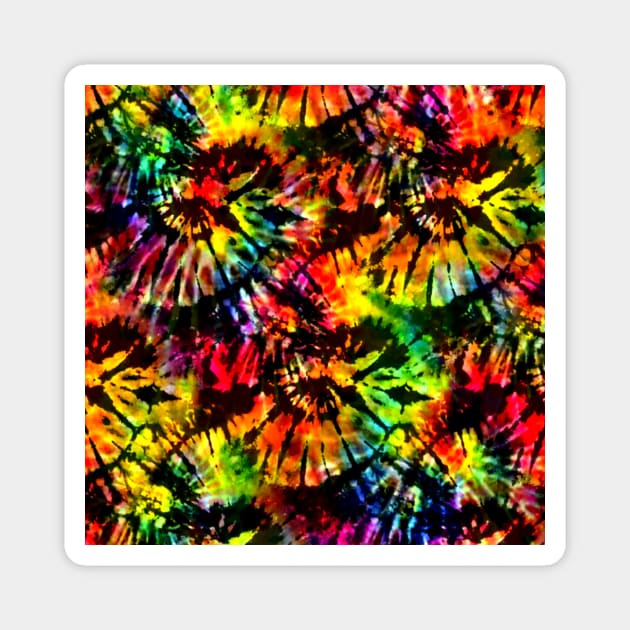 Vivid Psychedelic Hippy Tie Dye Magnet by KirstenStar 