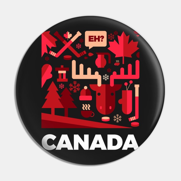 Oh Canada Pin by ScruffyTees