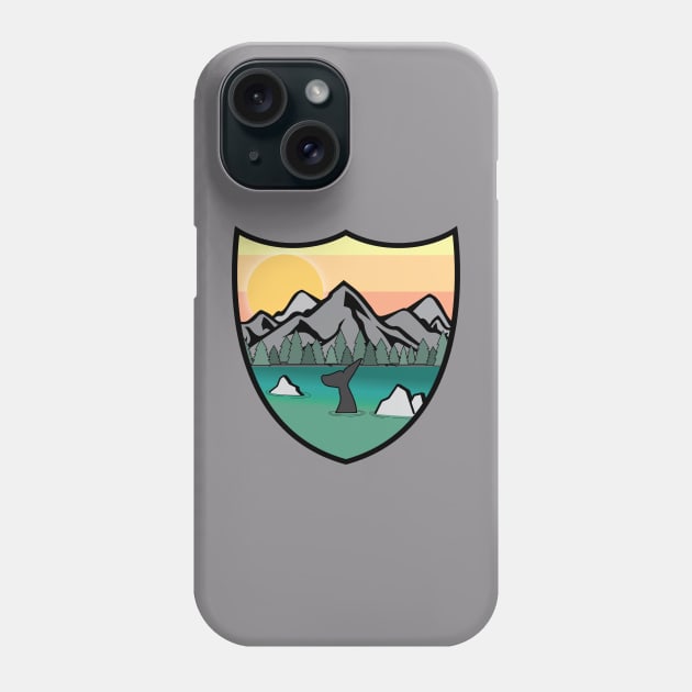 Alaska Cruise Mountain Scenery Whale and Icebergs Phone Case by KevinWillms1