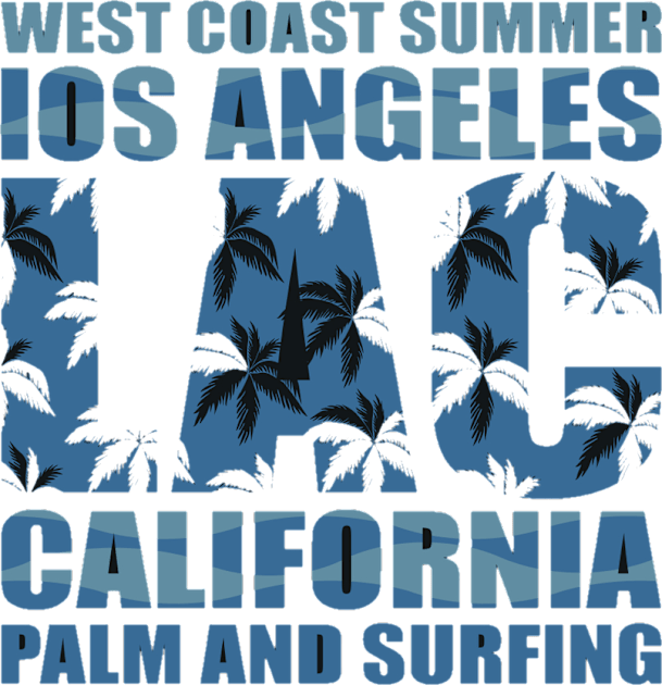 California beach Kids T-Shirt by FunnyHedgehog