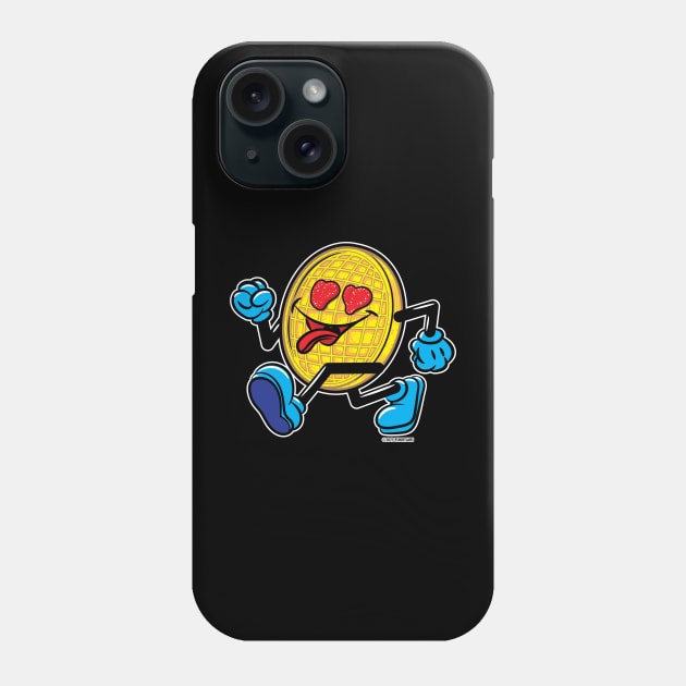 Strawberry Waffle Mascot strutting Phone Case by eShirtLabs