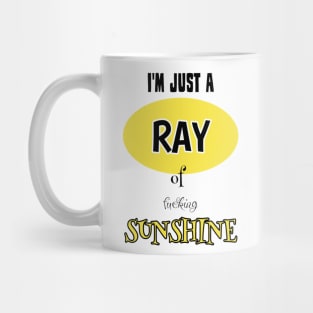 I’m A Ray Of Fucking Sunshine Glass Cup With Wood Lid and Straw, Adult  Humor Cup, Sarcastic Gift, Funny Gift idea, Funny Saying on A Cup