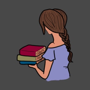 Girl holding Books T-Shirt