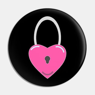 The pink love padlock for couple Pin