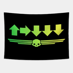 helldivers-500kg-bomb gradient Green colors Tapestry