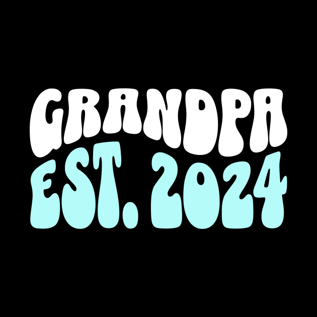 Grandpa Est. 2024 First Time Grandfather Gift by LizardIsland