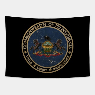 Vintage Pennsylvania USA United States of America American State Flag Tapestry