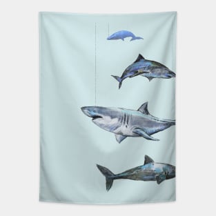 Four Sharks. Tapestry