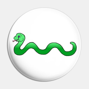 Cute Baby Green Cartoon Snake Pin