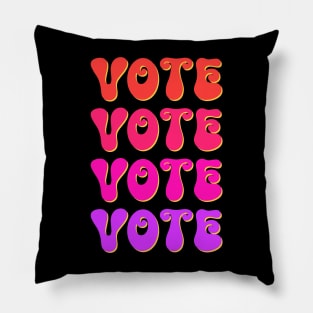 Vote Colorful - Groovy Design Pillow