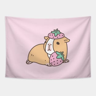 Strawberry Beret Guinea Pig Tapestry