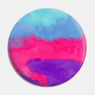 Blue pink and purple watercolor Pin