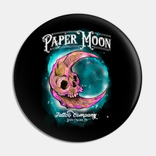 Paper Moon Tattoo Company MoonSkull Pin