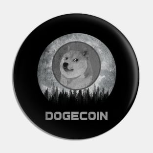 Vintage Dogecoin DOGE Coin To The Moon Crypto Token Cryptocurrency Blockchain Wallet Birthday Gift For Men Women Kids Pin