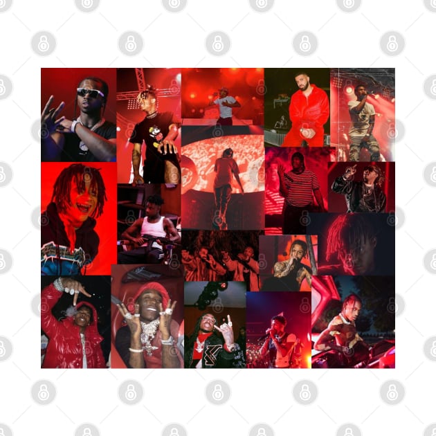 red rap collage by morgananjos