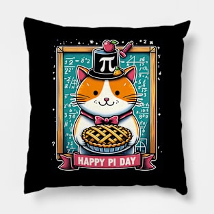 Pi day cat funny Kids, Men and Women and Teachers Math Pillow