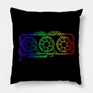 Pixel Look RGB Gaming Graphic Card Gamer Pillow