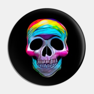 Rainbow Skull Pin