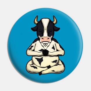 cow yoga animal cute and funny meditation Pin