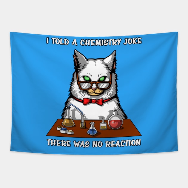 Cat Chemistry Teacher Tapestry by underheaven