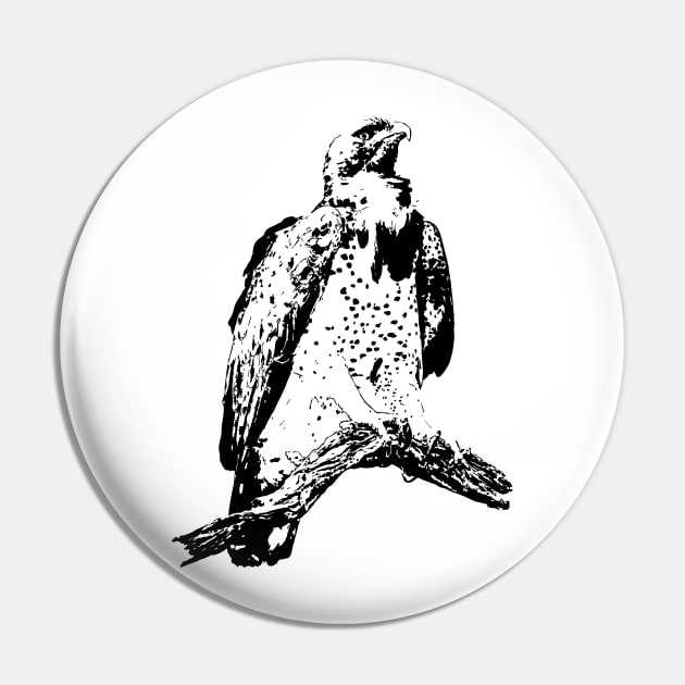 Majestic Martial Eagle | African Wildlife Pin by scotch
