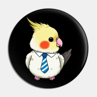 Guardian Feathers: Tiel-Papa - The Cockatiel Dad Pin