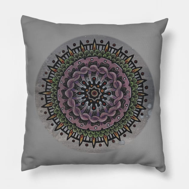 Cell Growth Mandala T-shirt Pillow by Michael Gardner