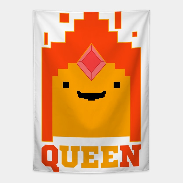 Flame princess. Queen Tapestry by Beautiful Designs Collection